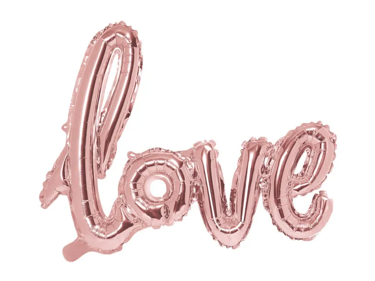 Ballongbanner - "Love" - Rosegull Folie