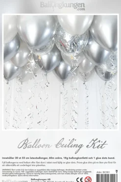 Ballongdekorkit - Sølv/Chrome