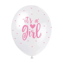 Ballonger Assortert - "it's a Girl" Rosa