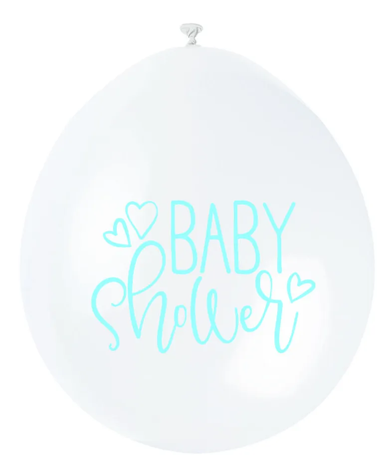 Ballonger - "Baby Shower" - Blå og Hvit