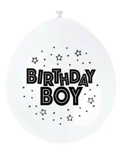Ballonger - "Birthday Boy" - Blå og Hvit