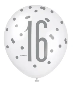 Ballonger - 16 År - Blå & Sølv