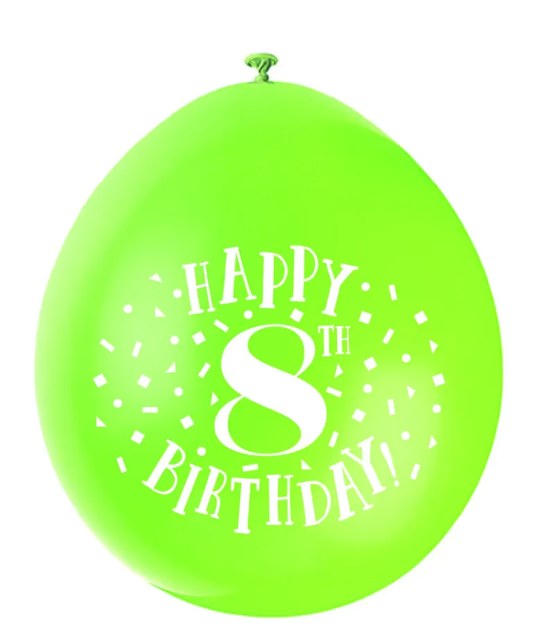 Ballonger - 8 År "Happy 8th Birthday"