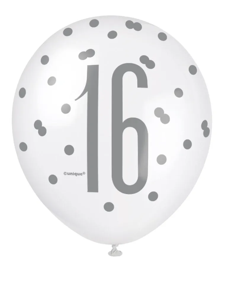 Ballonger - 16 År - Rosa & Sølv