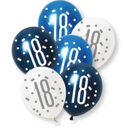 Ballonger - 18-årsdag - Blå & Sølv