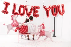 Ballongord - I LOVE YOU - Rød