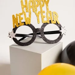 Briller - Happy New Year - Sort/Gull