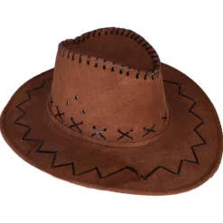 Cowboyhatt - Brun i semsket look