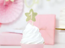 Cupcaketopper - Stjerne Første Bursdag