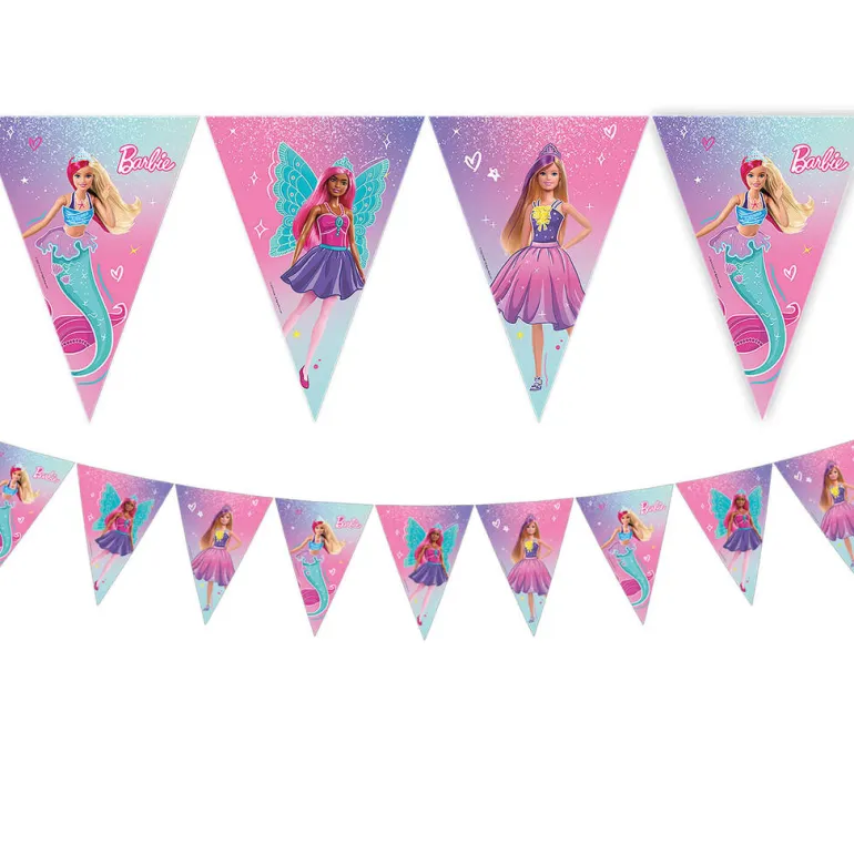 Flaggbanner - Barbie - Papp