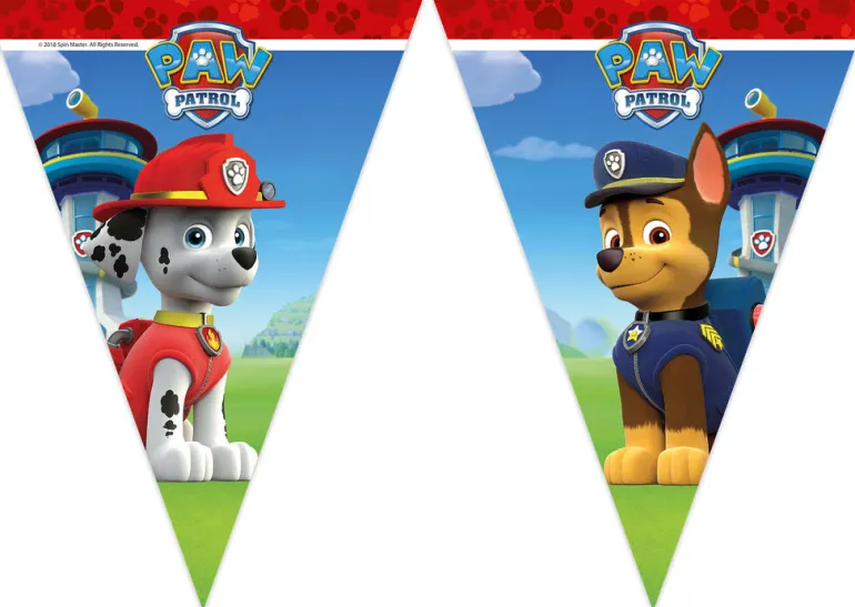 Flaggbanner - Paw Patrol Action - Papp