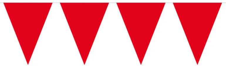 Flaggbanner - Rød - Plast