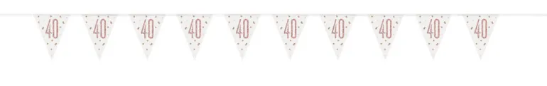 Flaggbanner - 40 År - Rosegull
