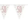 Flaggbanner - 50 År - Rosegull