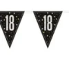 Flaggbanner - 18 År - Sort & Sølv