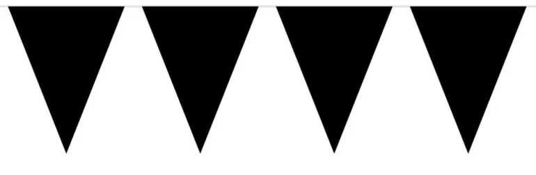 Flaggbanner - Sort - Plast