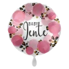 Folieballong - Baby Jente - Rosa Prikker