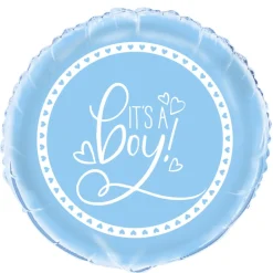 Folieballong - Baby Shower - Blue Hearts