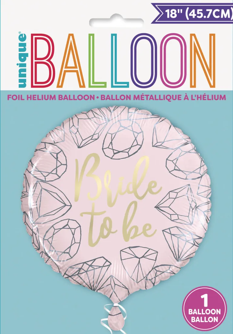 Folieballong - "Bride to Be" - Diamant