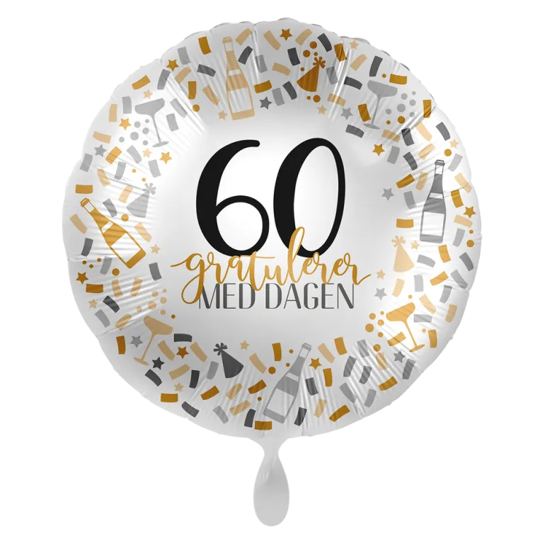 Folieballong - Gratulerer - 60 År