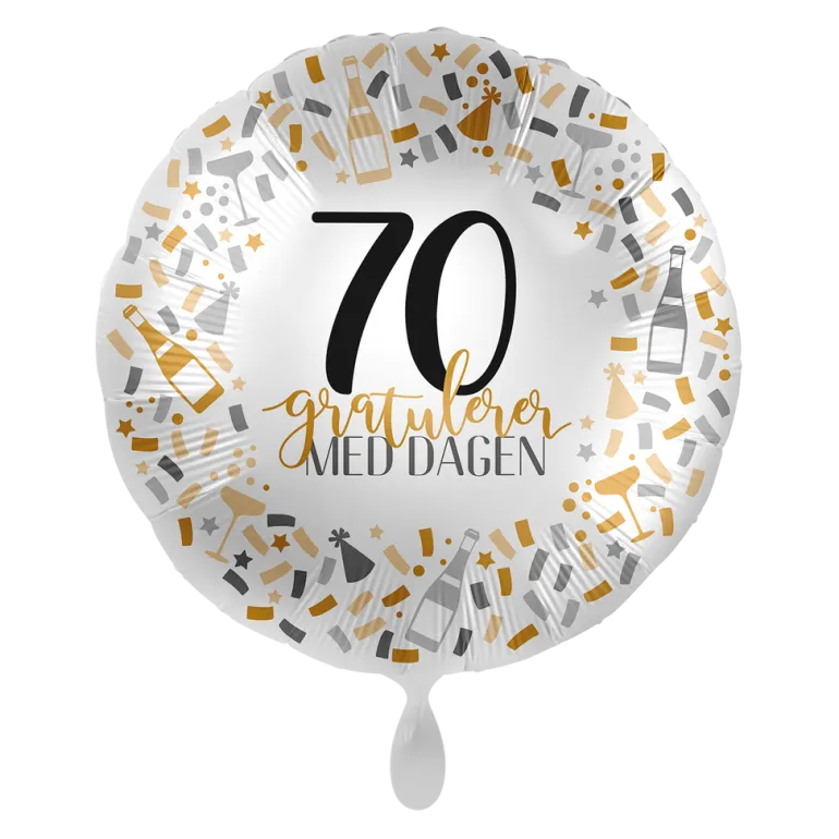 Folieballong - Gratulerer - 70 År