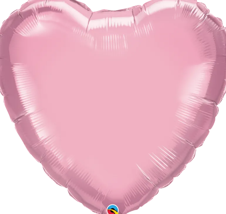 Folieballong Hjerte Premium - Lys Rosa