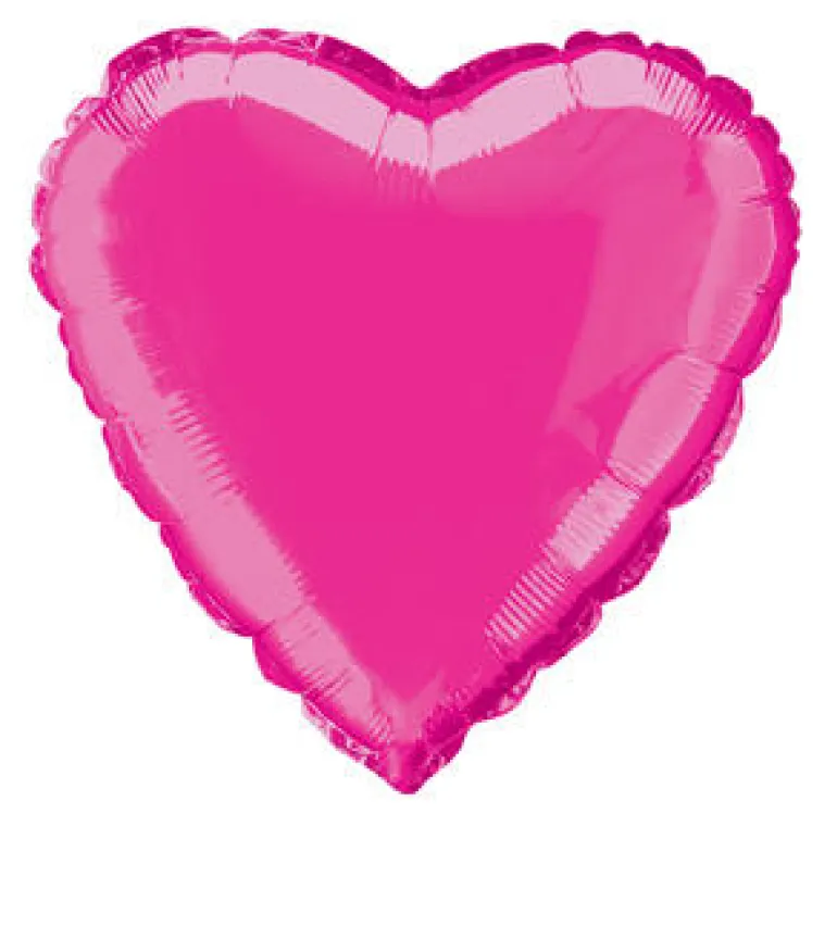 Folieballong - Hjerte - Rosa