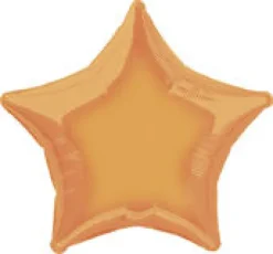 Folieballong - Oransje - Stjerne