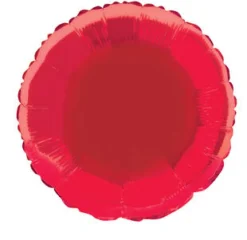 Folieballong - Rød - Rund