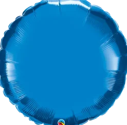 Folieballong Rund Premium - Blå Metallic