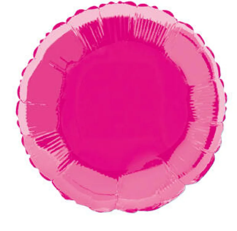 Folieballong - Rund - Rosa