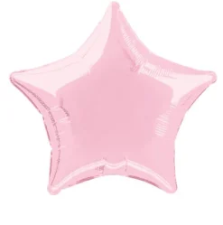 Folieballong - Stjerne Rosa Lys