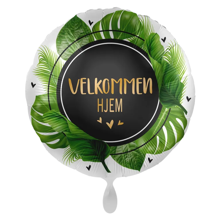 Folieballong - "Velkommen Hjem" - Palme