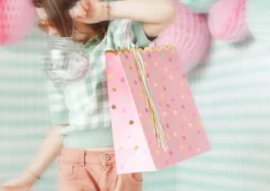 Gavepose Papp - Rosa - Stjerner