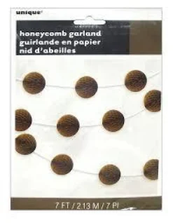 Girlander med Honeycombs - Gull