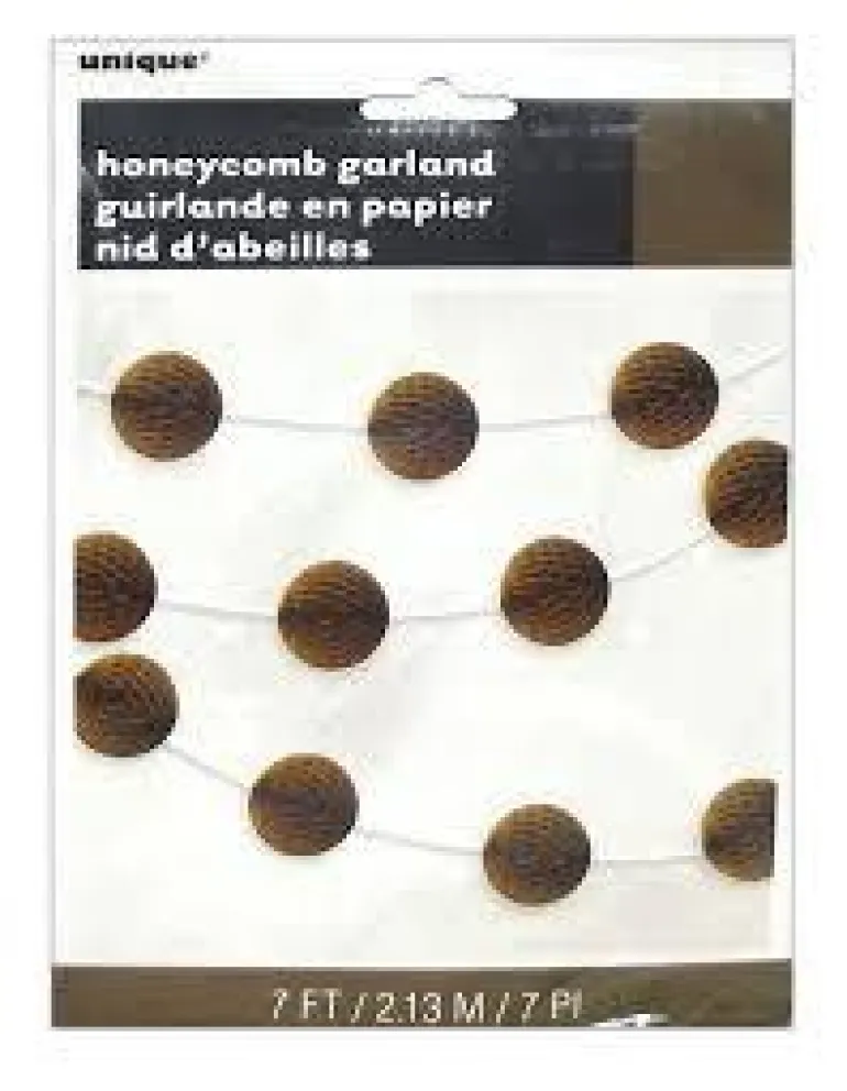 Girlander med Honeycombs - Gull