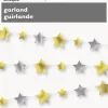 Girlander - Stjerner - Gull og Sølv