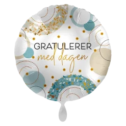 Gratulerer med dagen - Blå og gull