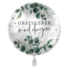 Gratulerer med dagen - Grønn floral