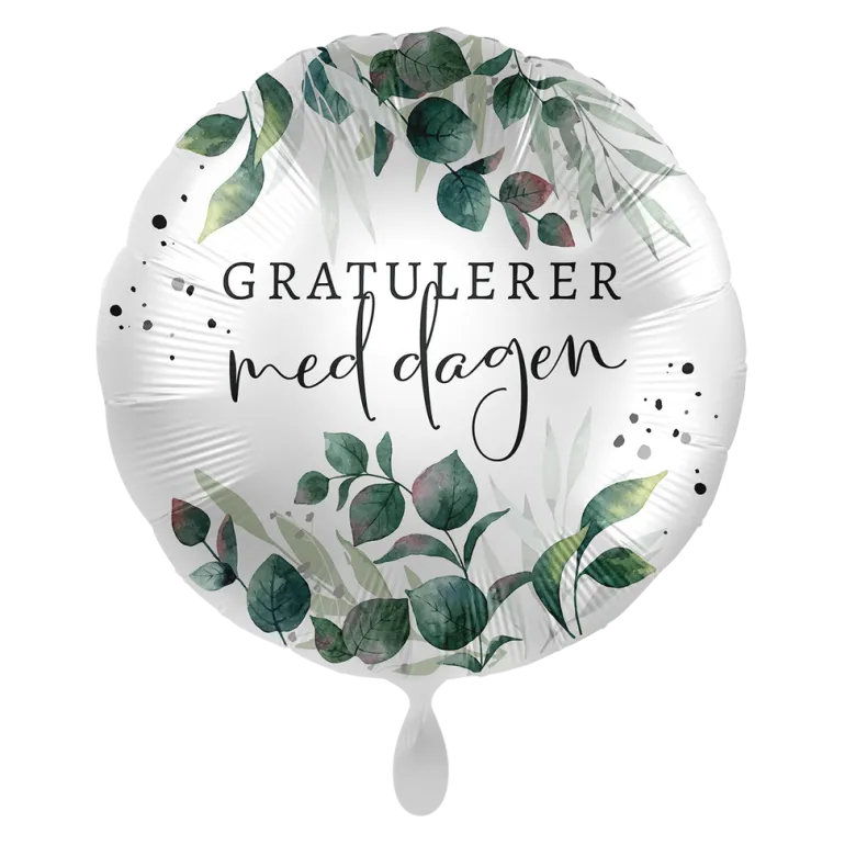 Gratulerer med dagen - Grønn floral