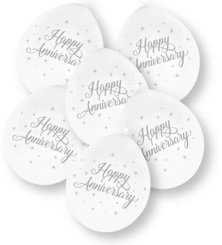"Happy Anniversary" - Hvit m/sølv