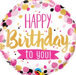 Happy Birthday To You Pink and Gold