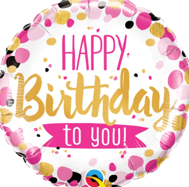 Happy Birthday To You Pink and Gold