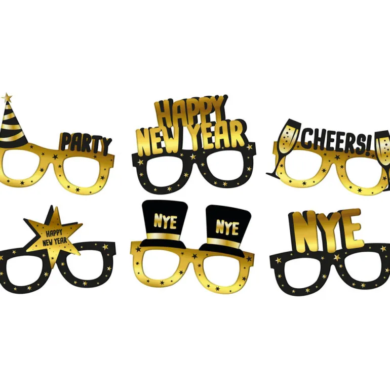 Happy New Year - Black & Gold HNY