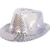 Hatt - Trilby - Paljetter Sølv