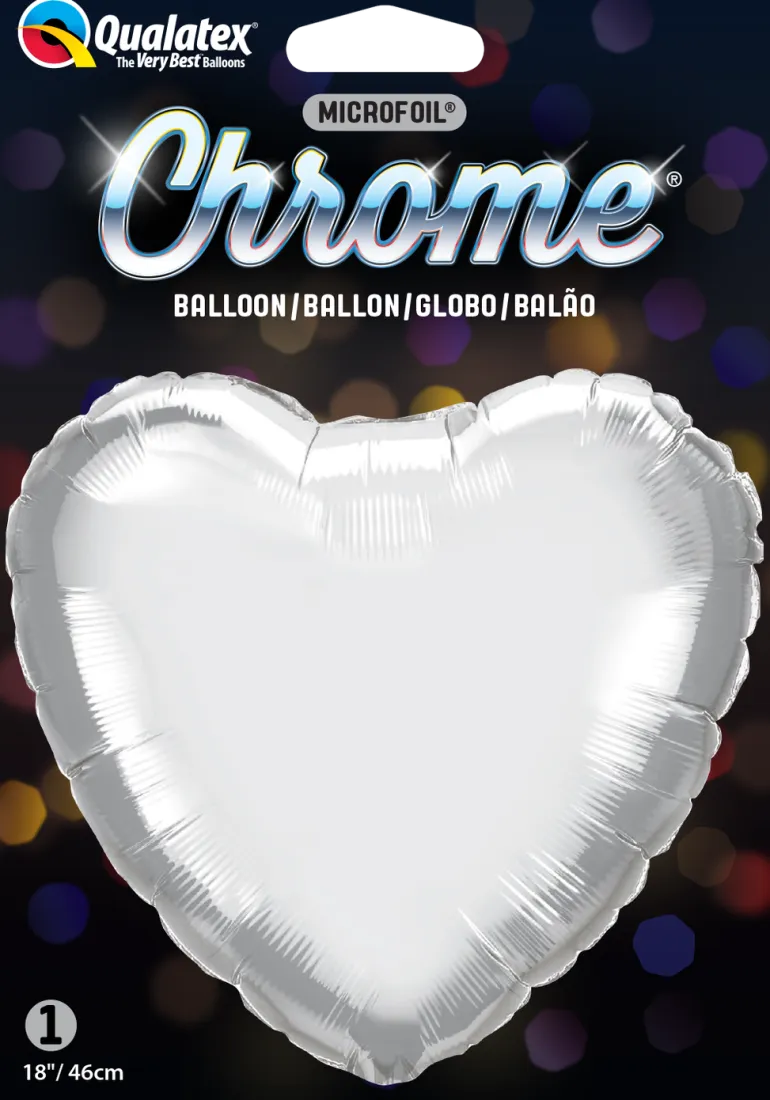 18H Chrome Silver – Hjerte (Pakket)