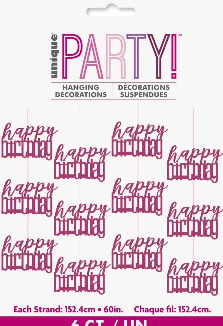 Hengende Dekorasjon - "Happy Birthday"