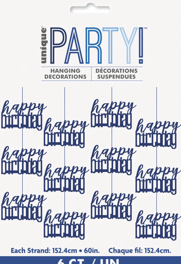 Hengende dekorasjon - "Happy Birthday"