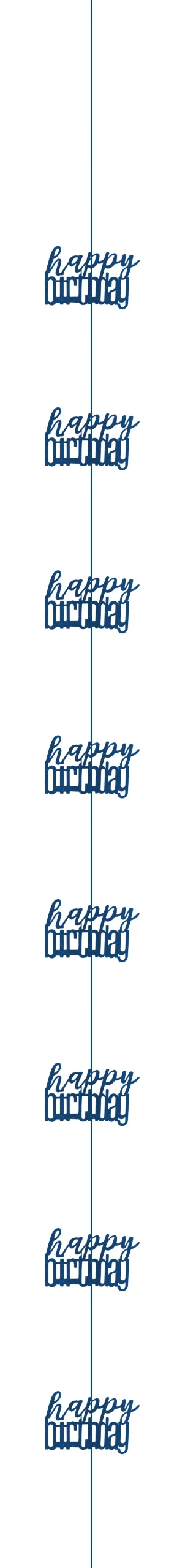 Hengende dekorasjon - "Happy Birthday"
