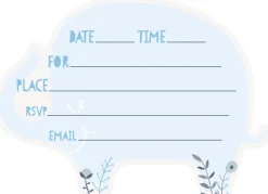 Invitasjoner - Babyshower Umbrellaphants